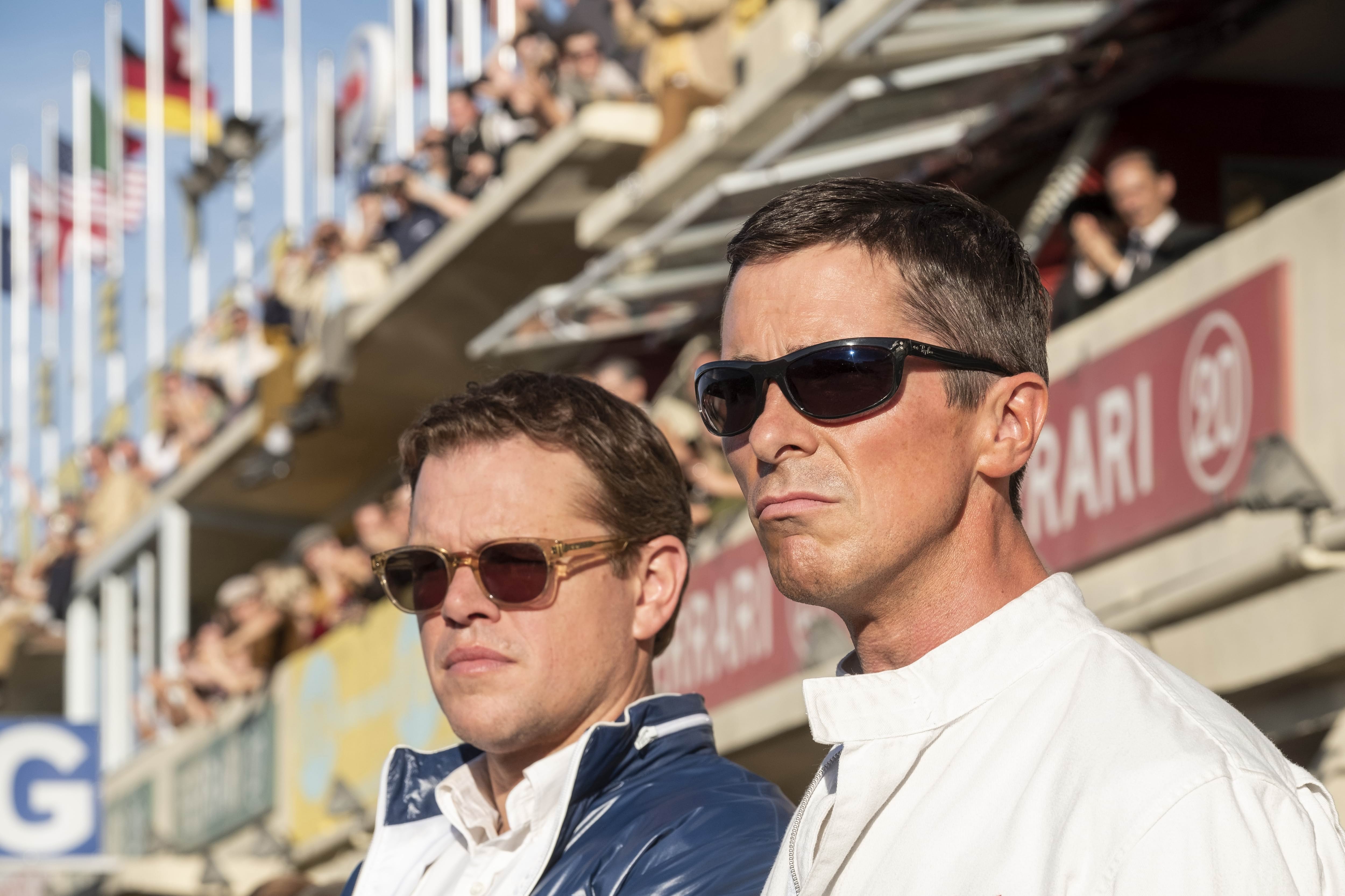 Christian Bale and Matt Damon in Ford v Ferrari (2019)