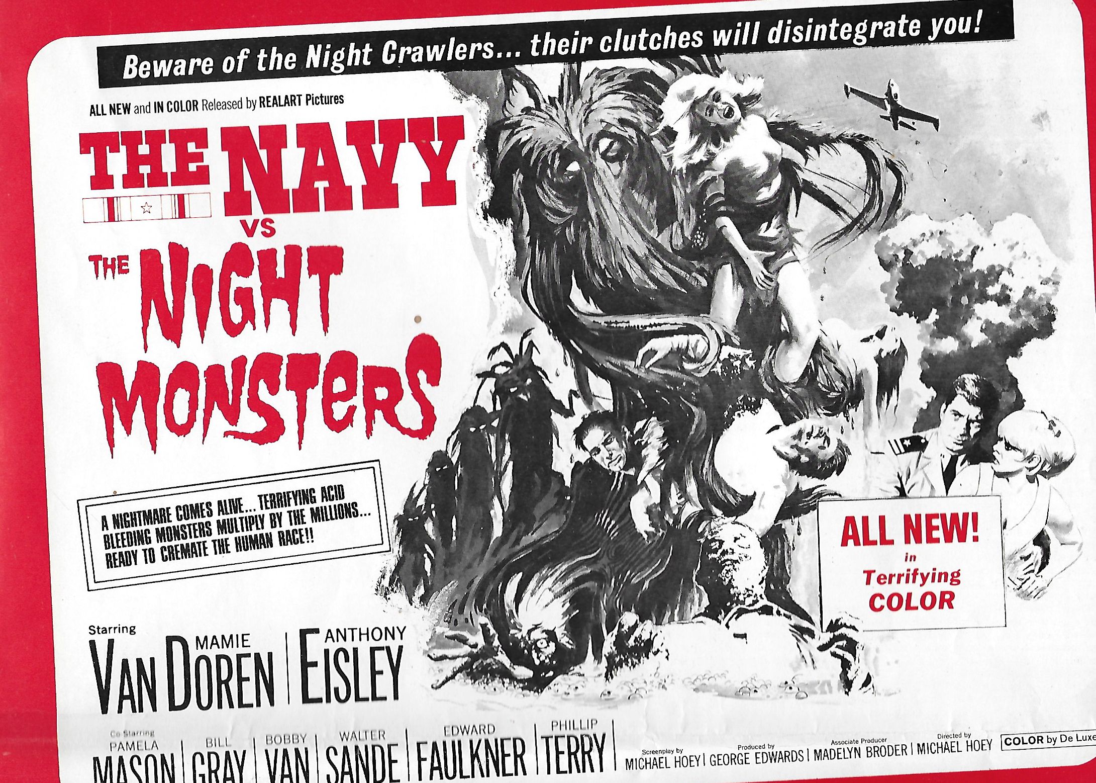 Anthony Eisley and Mamie Van Doren in The Navy vs. the Night Monsters (1966)