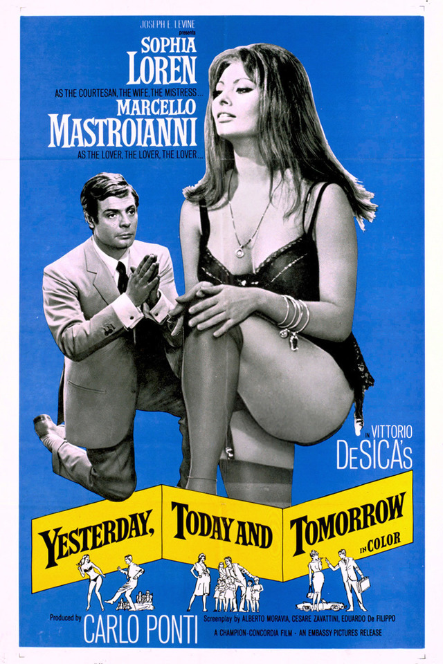 Sophia Loren and Marcello Mastroianni in Yesterday, Today and Tomorrow (1963)