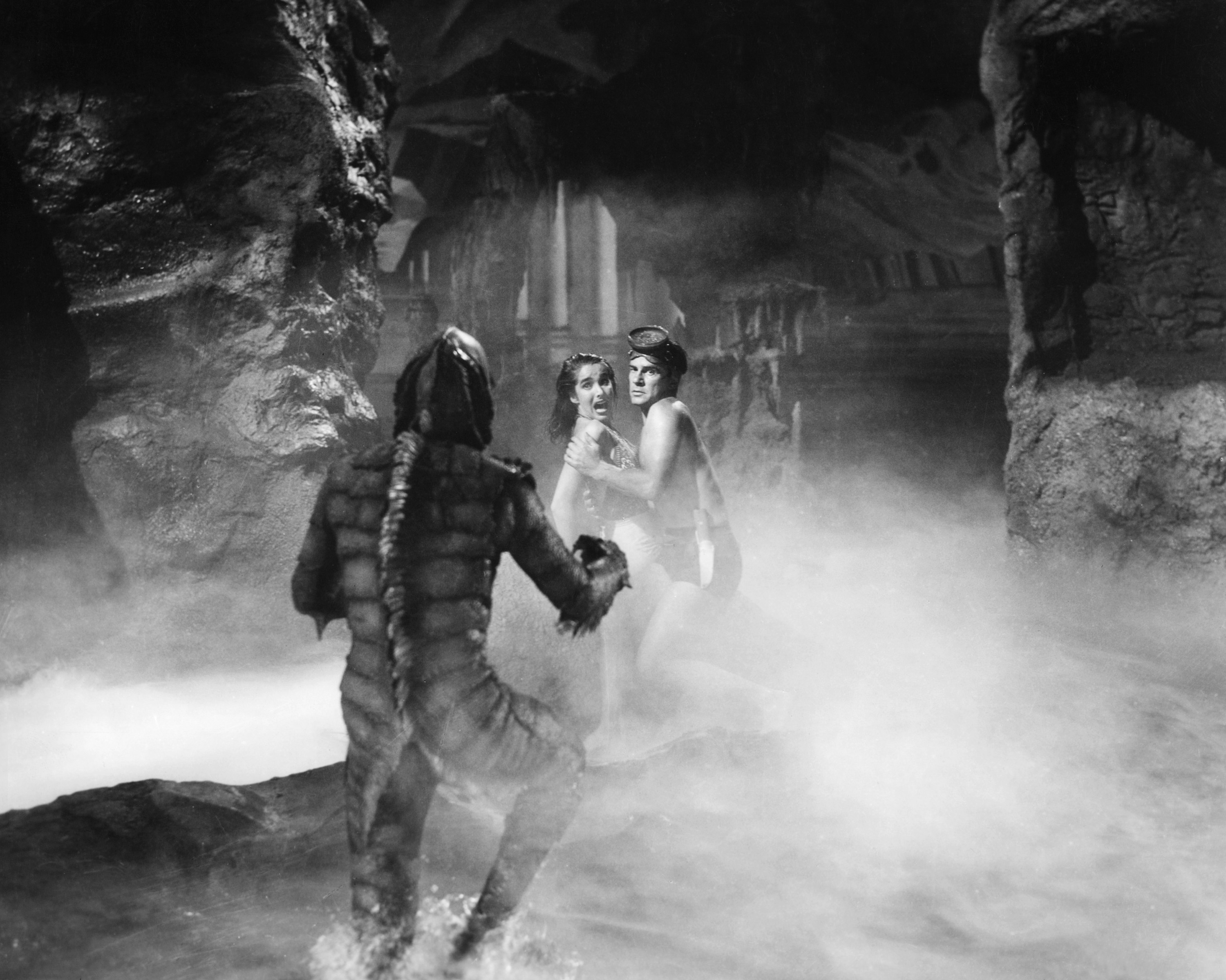 Julie Adams and Richard Carlson in Creature from the Black Lagoon (1954)