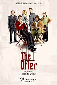 Giovanni Ribisi, Dan Fogler, Patrick Gallo, Matthew Goode, Juno Temple, and Miles Teller in The Offer (2022)