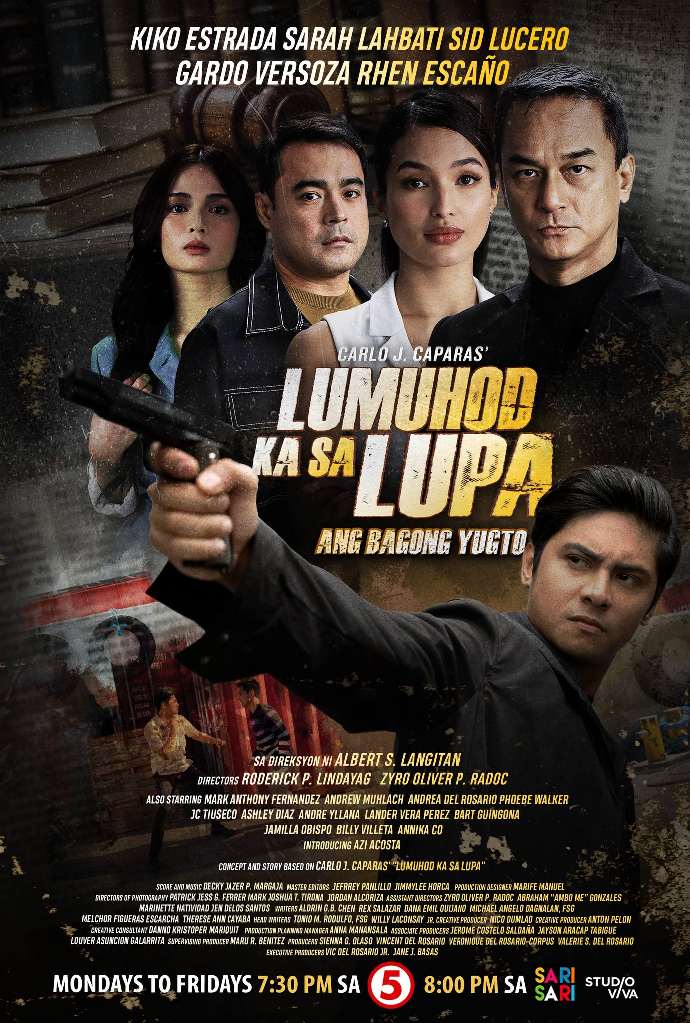 Gardo Versoza, Sid Lucero, Rhen Escaño, Sarah Lahbati, and Kiko Estrada in Lumuhod ka sa lupa (2024)