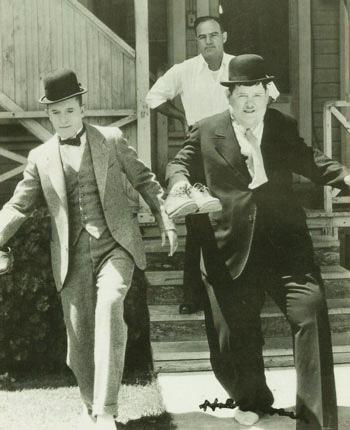 Oliver Hardy, Stan Laurel, and Hal Roach