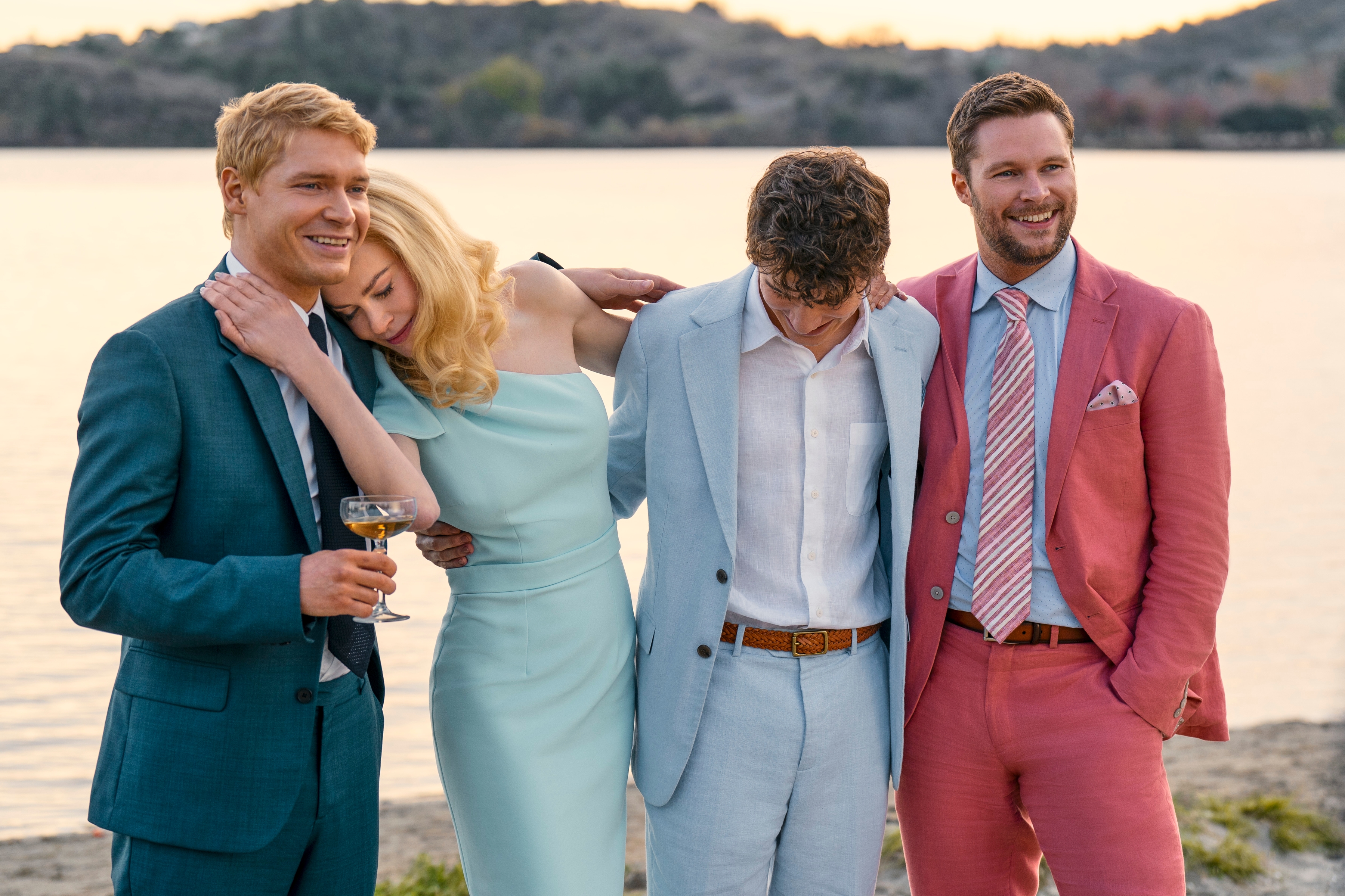 Nicole Kidman, Jack Reynor, Billy Howle, and Sam Nivola in The Perfect Couple (2024)