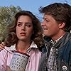 Michael J. Fox and Claudia Wells in Back to the Future (1985)