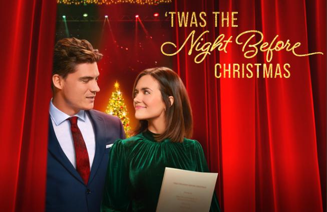 Zane Holtz and Torrey DeVitto in Twas the Night Before Christmas (2022)