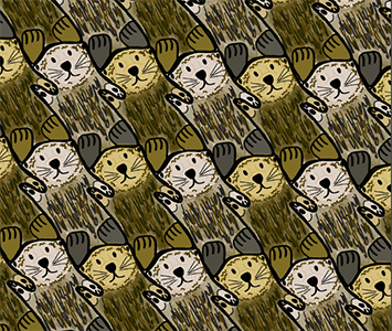 A tiling of otters