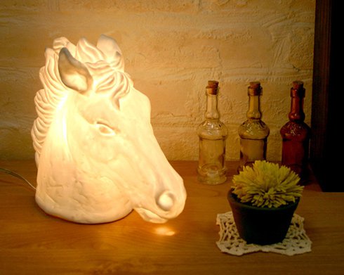 Ceramic horse head