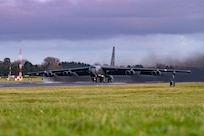 B-52 taxis for takeoff