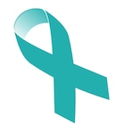 Teal awareness ribbon