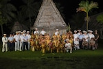 YAP, Federated States of Micronesia (Sept. 10, 2024) – Service members assigned to Pacific Partnership 2024-2 (PP24-2) and traditional Yapese dancers pose for a photo during the PP24-2 Yap mission stop closing ceremony in Yap, Federated States of Micronesia, Sept. 10, 2024. Now in its 20th iteration, the Pacific Partnership series is the U.S. Navy’s largest annual multinational humanitarian assistance and disaster relief preparedness mission conducted in the Indo-Pacific. Pacific Partnership works collaboratively with host and partner nations to enhance regional interoperability and disaster response capabilities, increase security and stability in the region, and foster new and enduring friendships in the Indo-Pacific. (U.S. Navy photo by Mass Communication Specialist Seaman Gavin Arnoldhendershot)