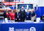 Coast Guard Civilian Workforce Management team at 2024's DHS Hiring Expo. L-R: Rebecca Hinton, Hilda Mitchell, Eva Perez, Ryan Smith, Dale Perez, and Yolanda Hicks.