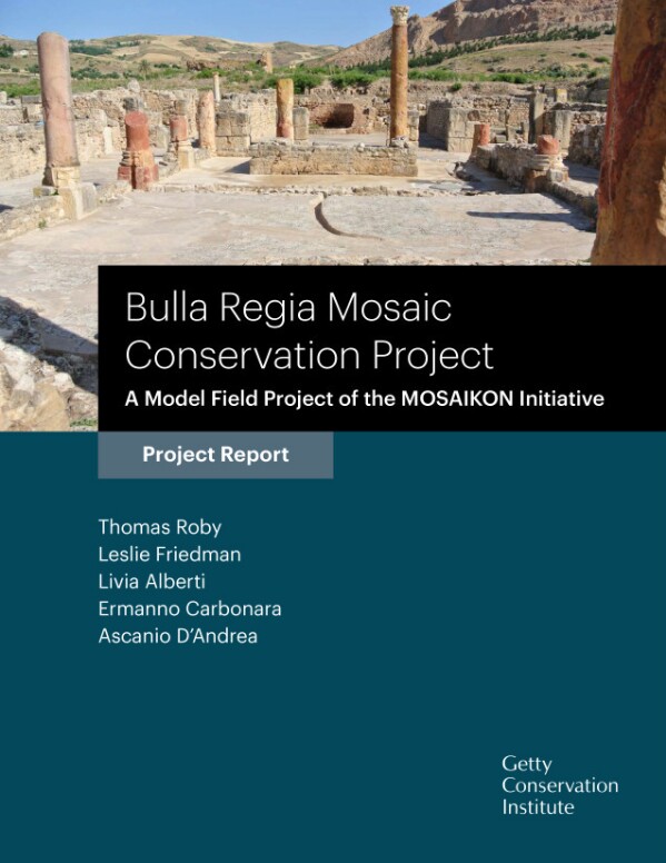 Book cover with publication title  and image of archeological site 