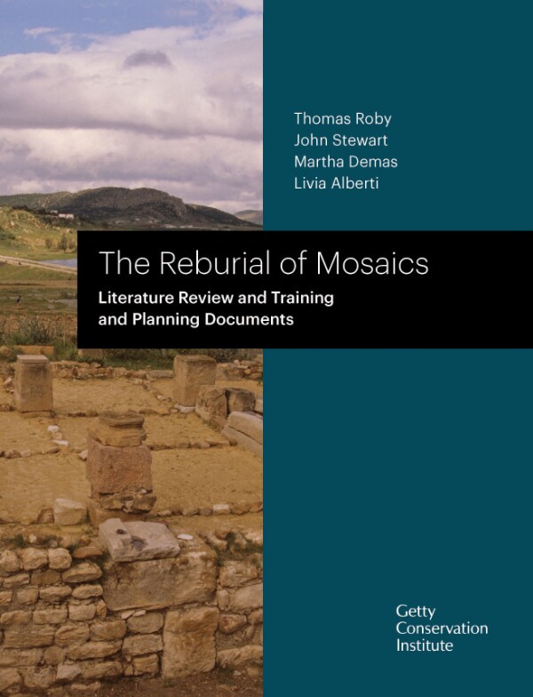 Publication cover featuring an image of an archaeological site 