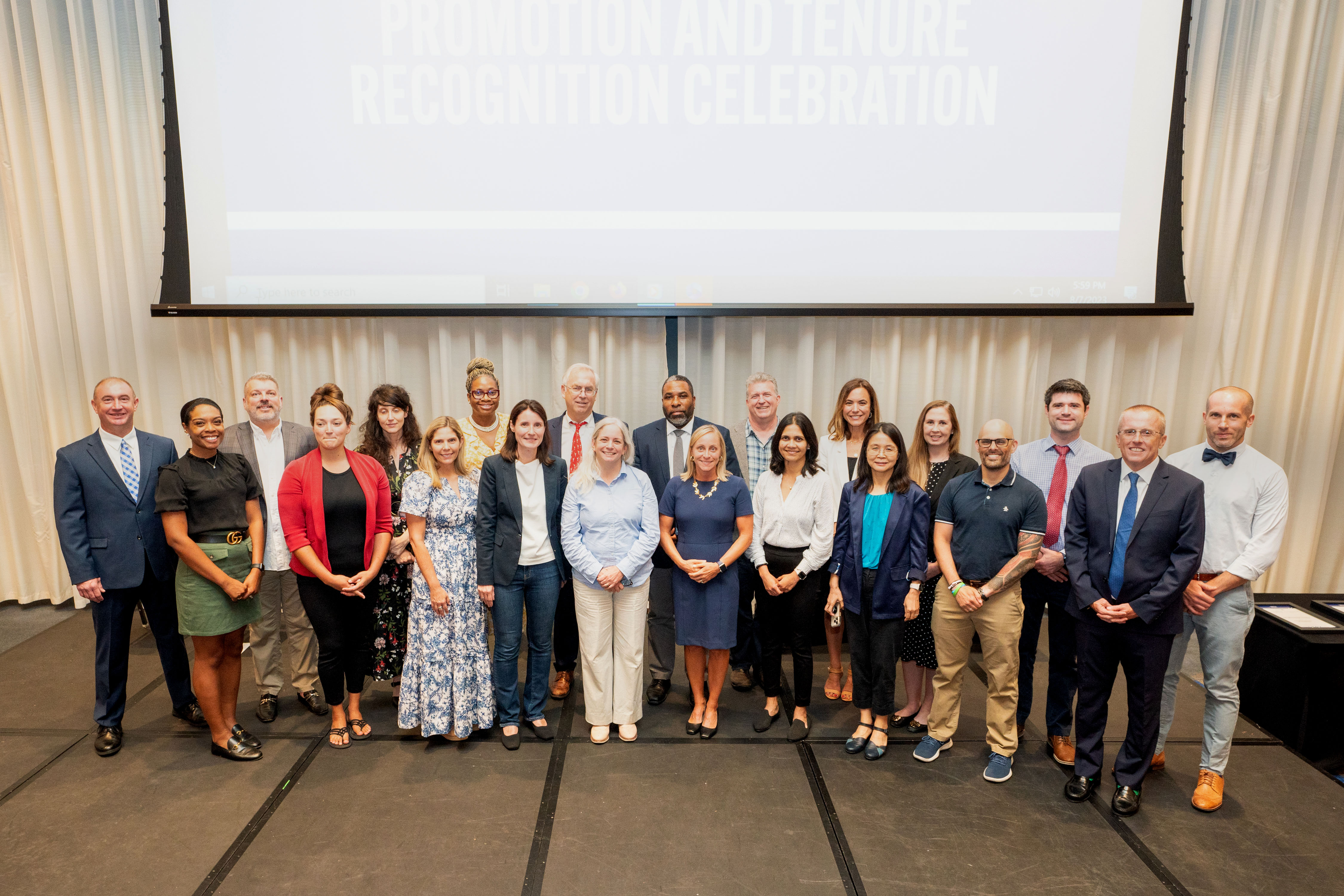 Faculty at the promotion ceremony