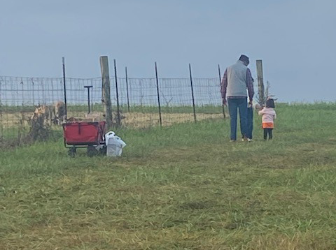 Visiting with the goats 