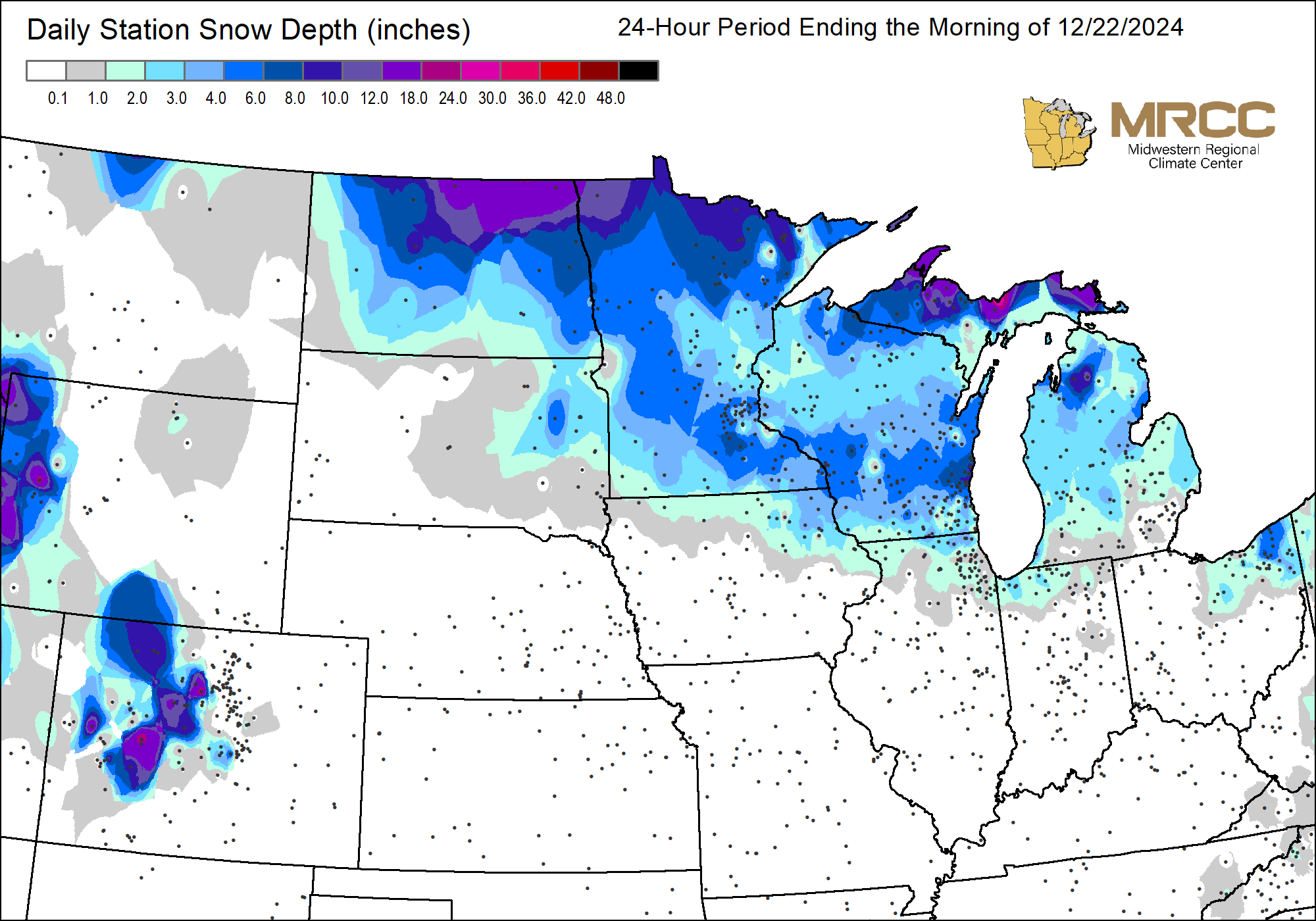 Central Region Snow Depth