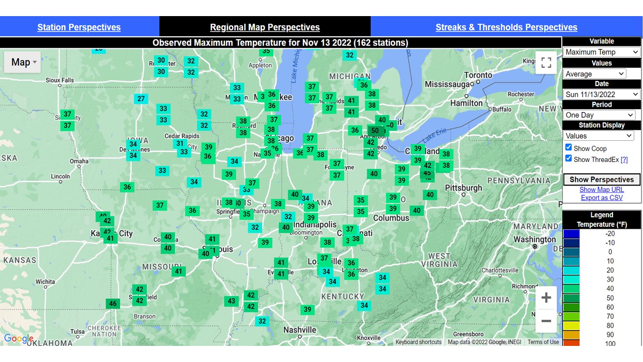 Climate Perspectives Tool