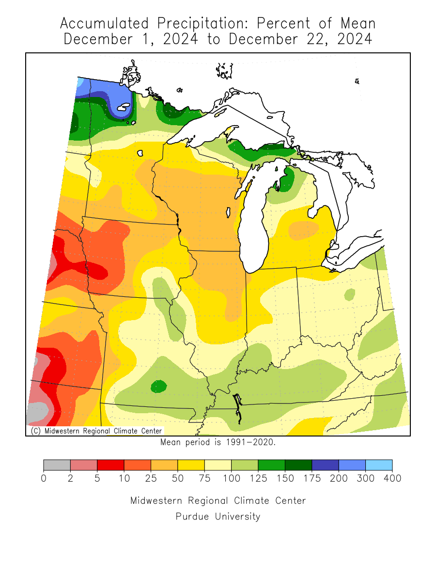 Month-to-date Precip Percentage