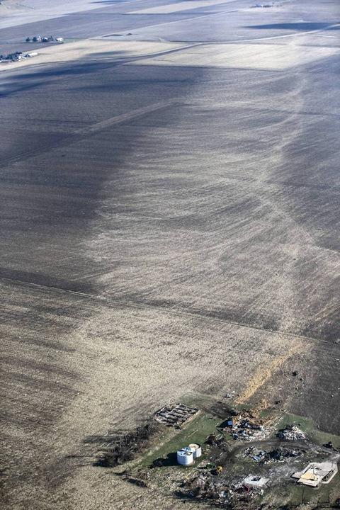 Tornado swirls show circular winds