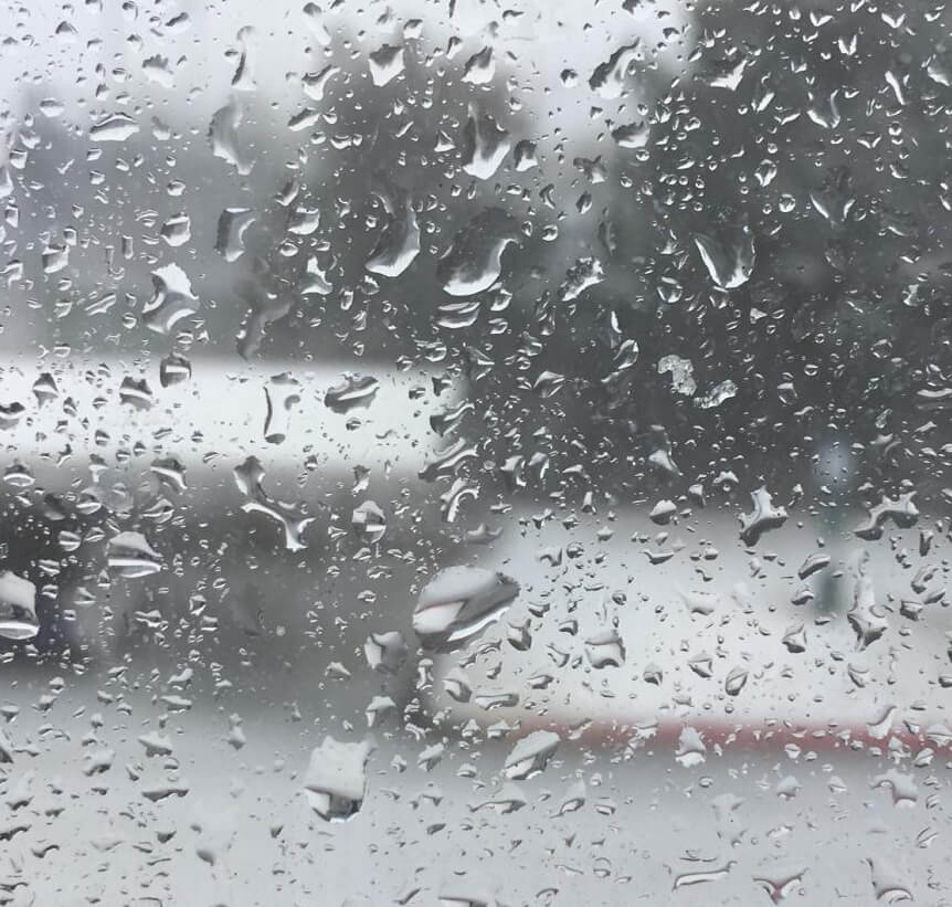 Rain on window