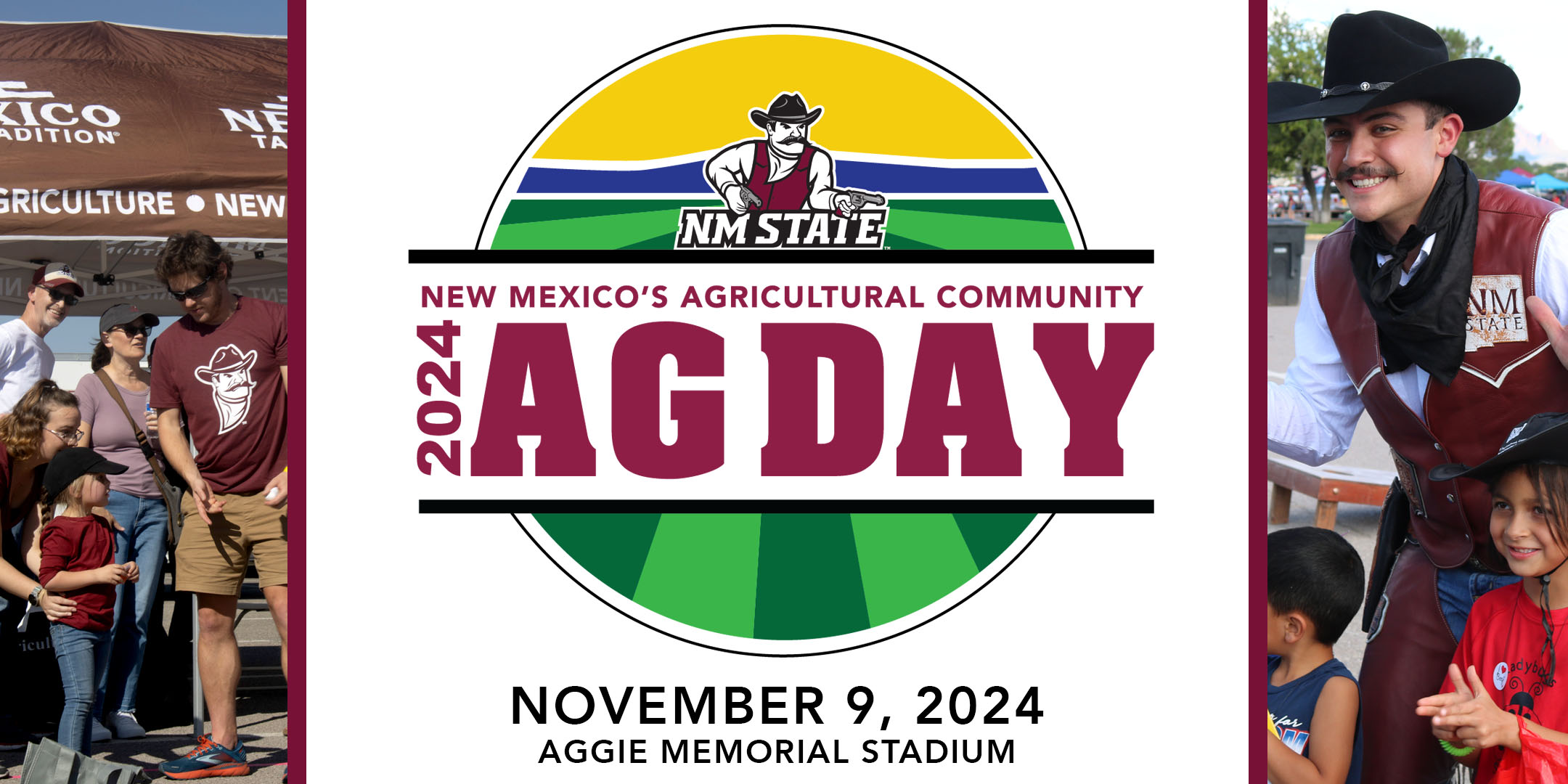 New Mexico's Agricultural Community 2024 AG Day on November 9, 2024 at Aggie Memorial Stadium.