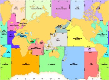 Map of global WMO METAREAS