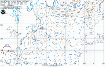 Latest 96 hour Atlantic wind & wave forecast