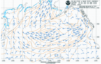 Latest 48 hour Pacific wind & wave forecast