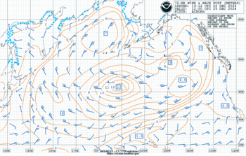 Latest 72 hour Pacific wind & wave forecast