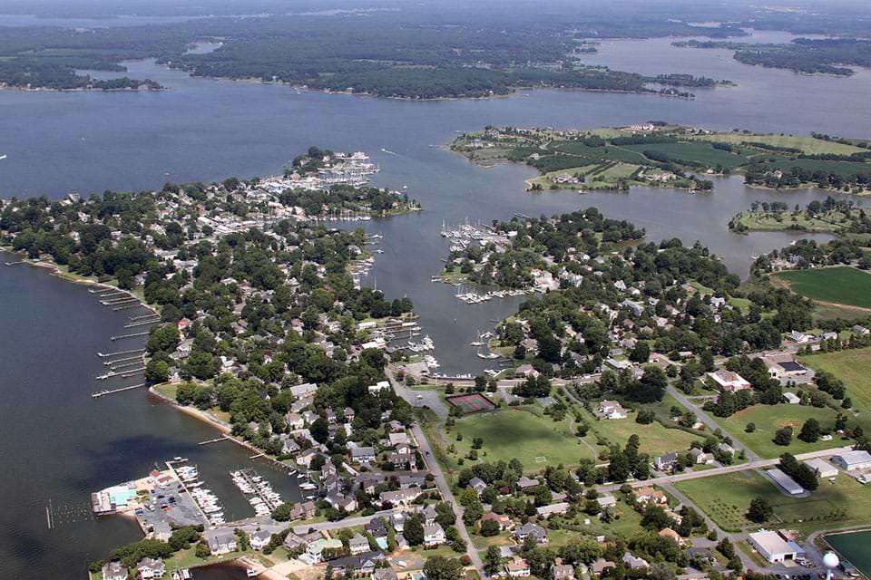 photo of a crowded shoreline