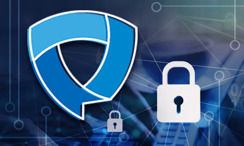 A cyber security guide for higher ed. Graphic depicts the National Cybersecurity awareness logo alongside security locks and hands typing on a laptop.