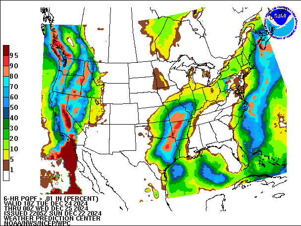 6-Hour PQPF valid 00Z December 25, 2024