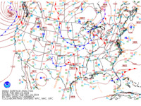 Latest United States (CONUS) surface analysis with observations