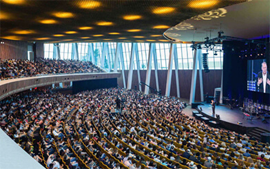 Interior Shot of ORU's Chapel Service.