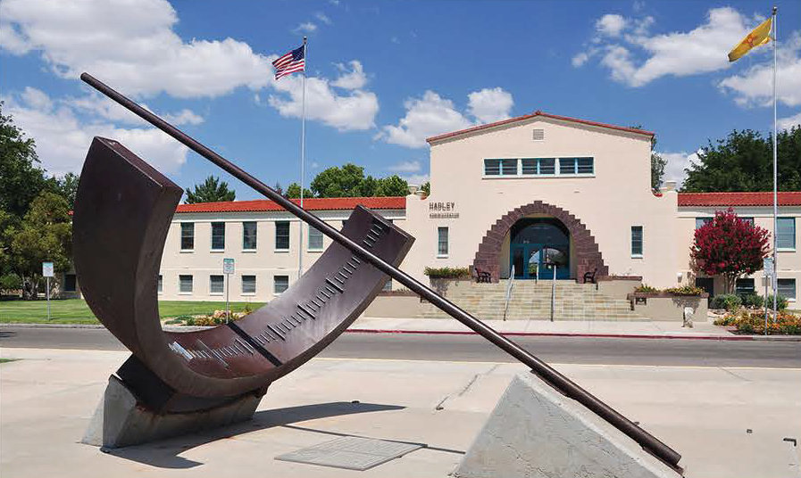 ARP with hadley hall building and sun dial