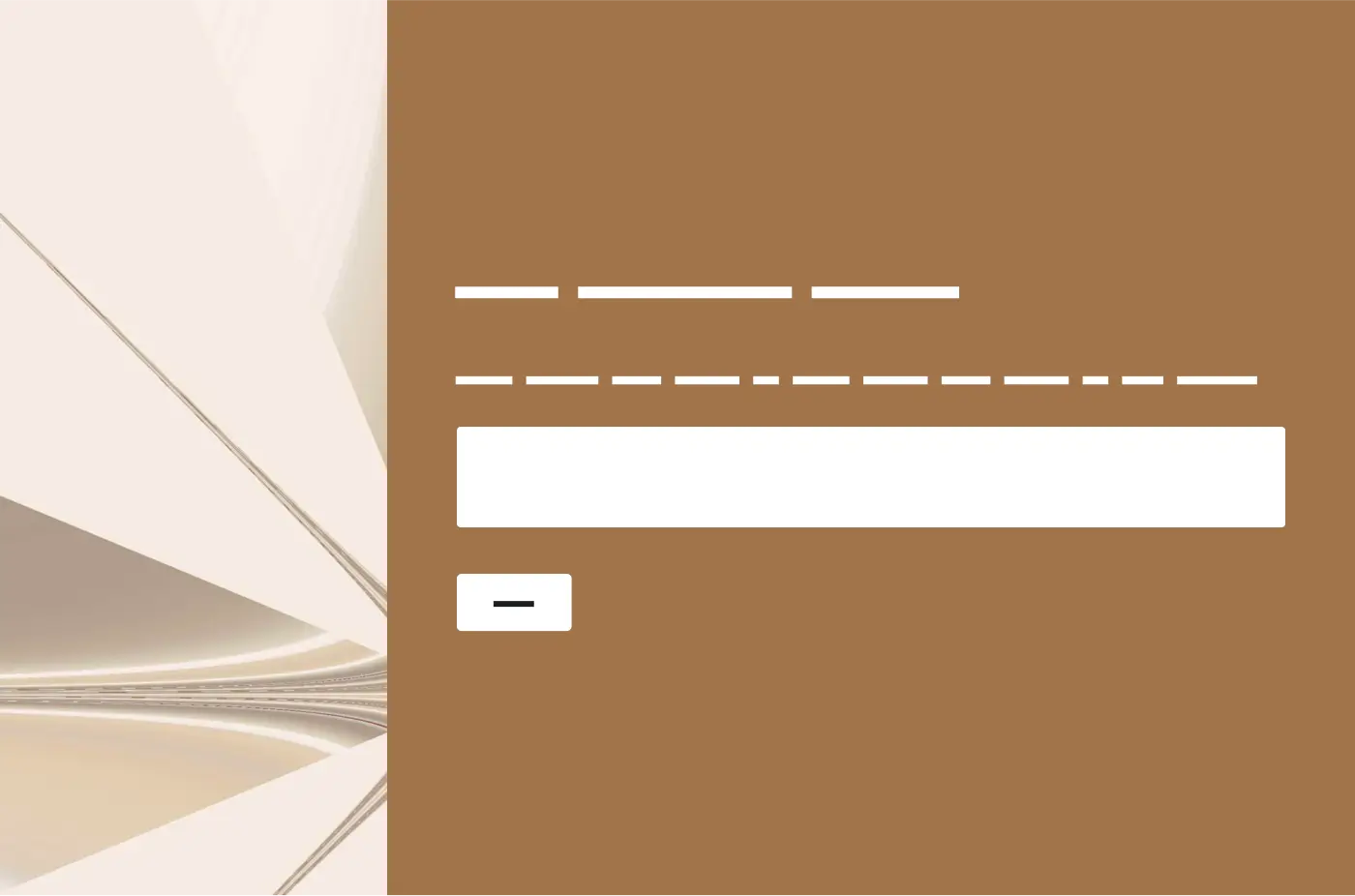 Survey question next to tan geometric background