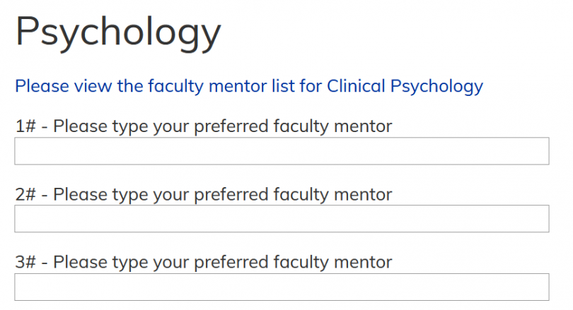 Psychology Mentors