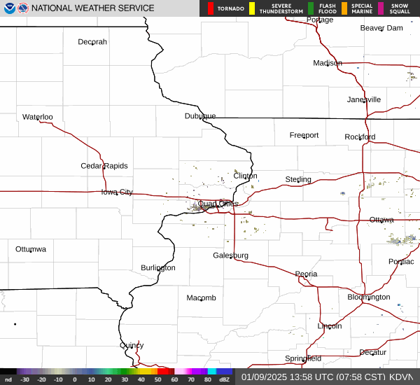 Latest Davenport radar image