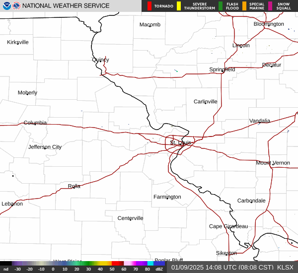 Latest St. Louis radar image