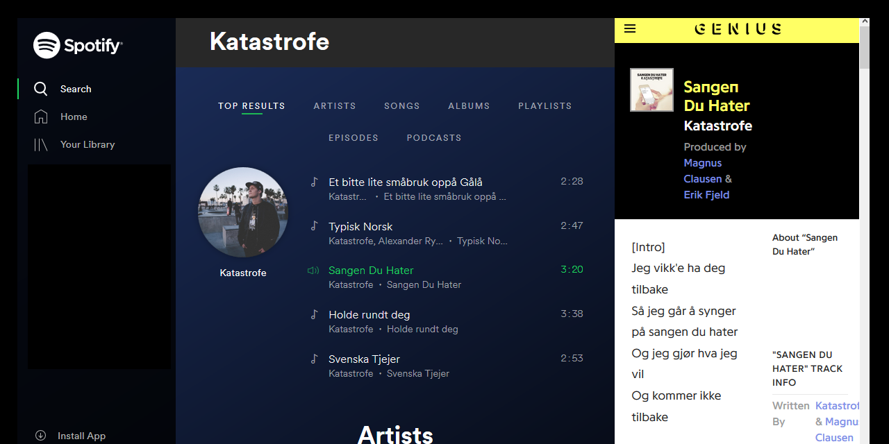 Spotify-Genius-Lyrics-userscript