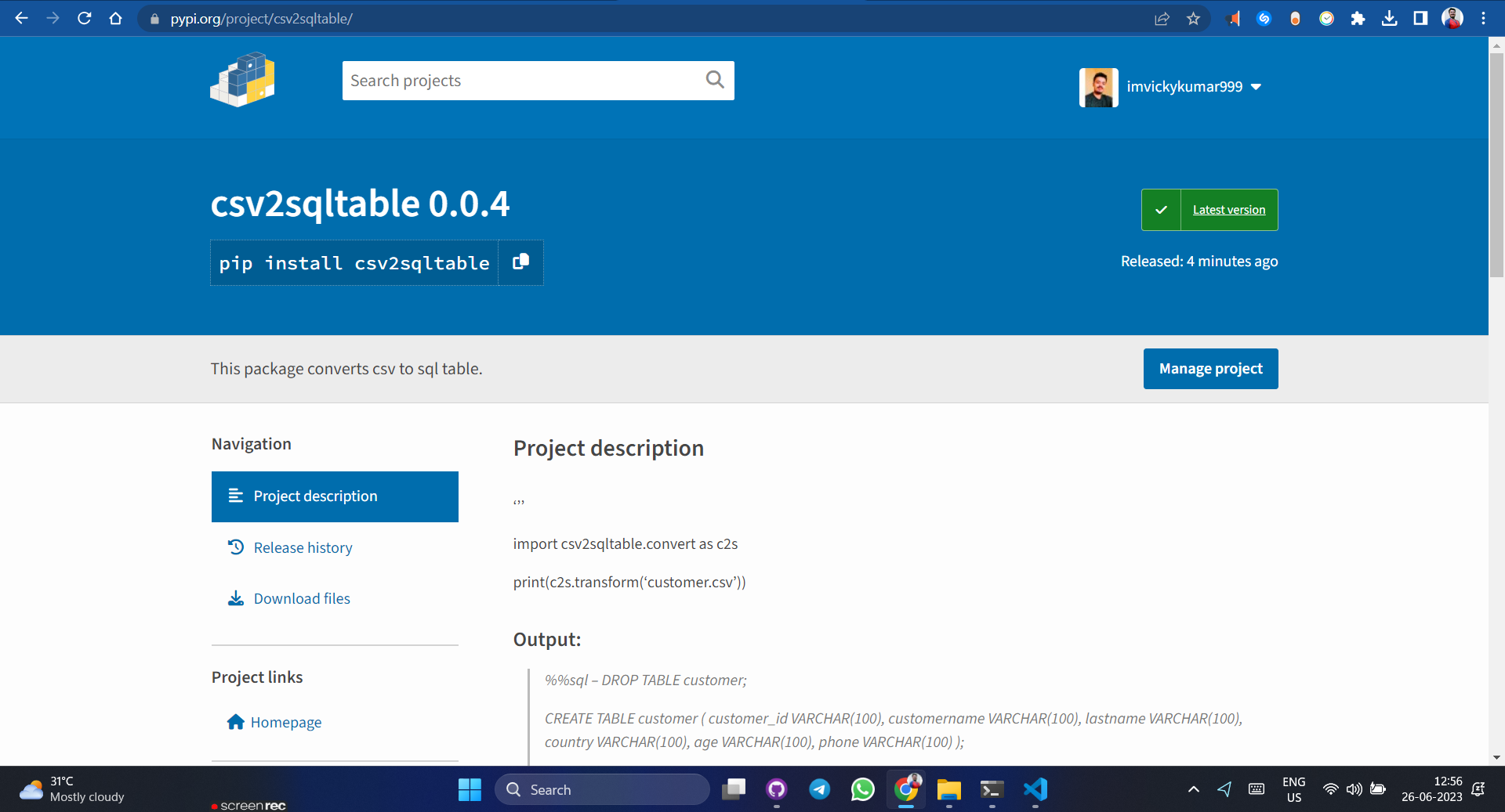 csv2sqltable