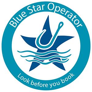 blue star fishing logo