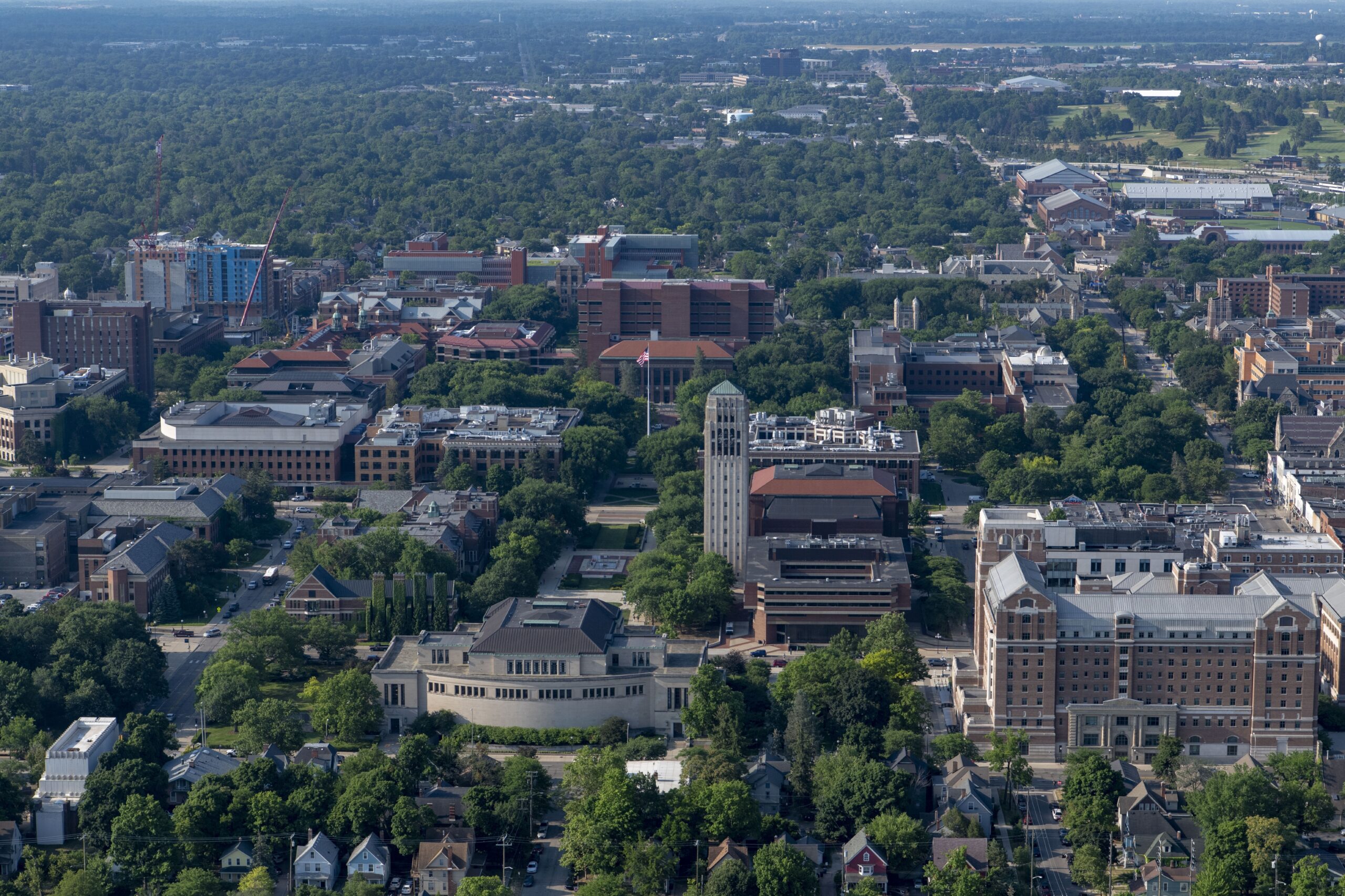 University of Michigan Central Campus from the air