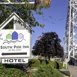 View of Balcony at South Pier Inn near Lake Superior