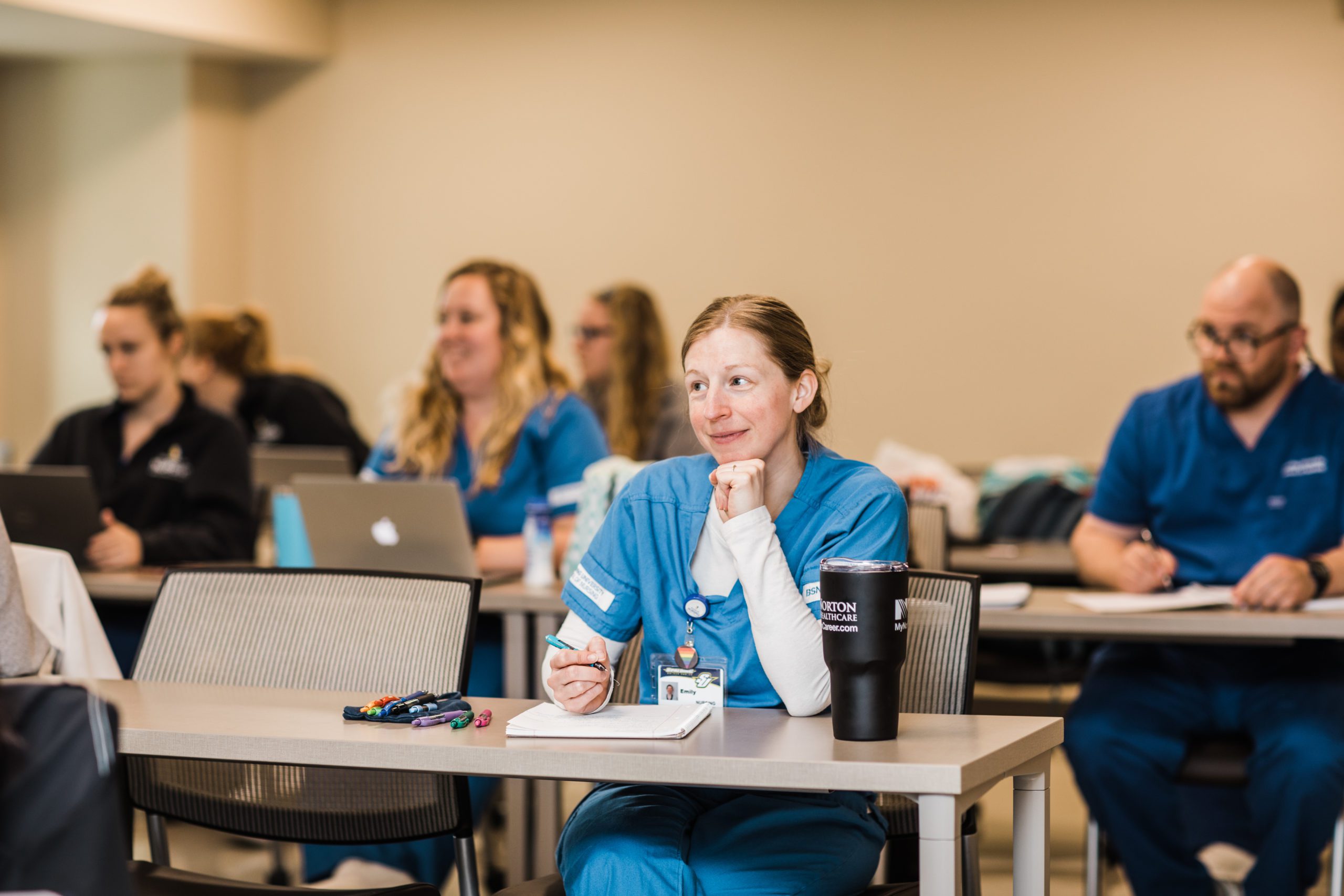 Spalding nursing student in class