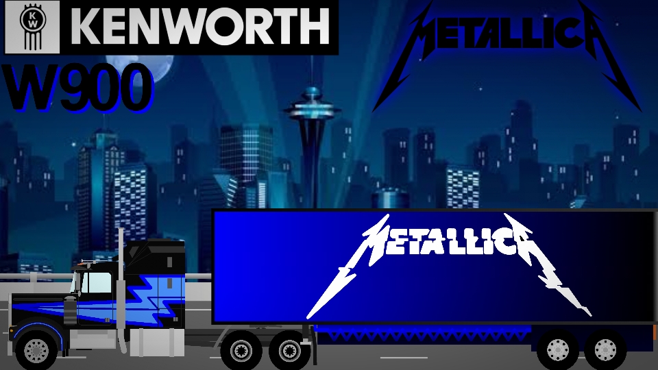 Kenworth W900 Metallica Designed Semi Truck Pack