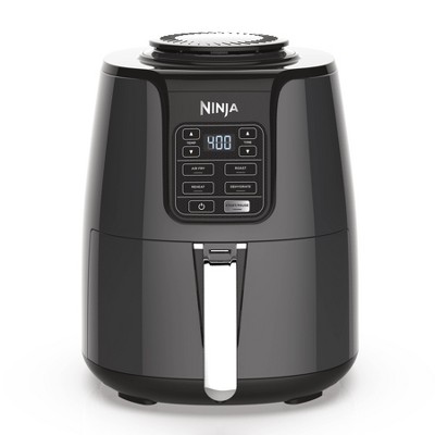 Ninja 4qt Air Fryer - Black AF101: Stainless Steel, 1550W, Digital Control, Dishwasher-Safe, 1-Year Warranty