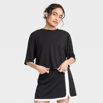 Women's Boxy Cropped Short Sleeve Top - JoyLab™