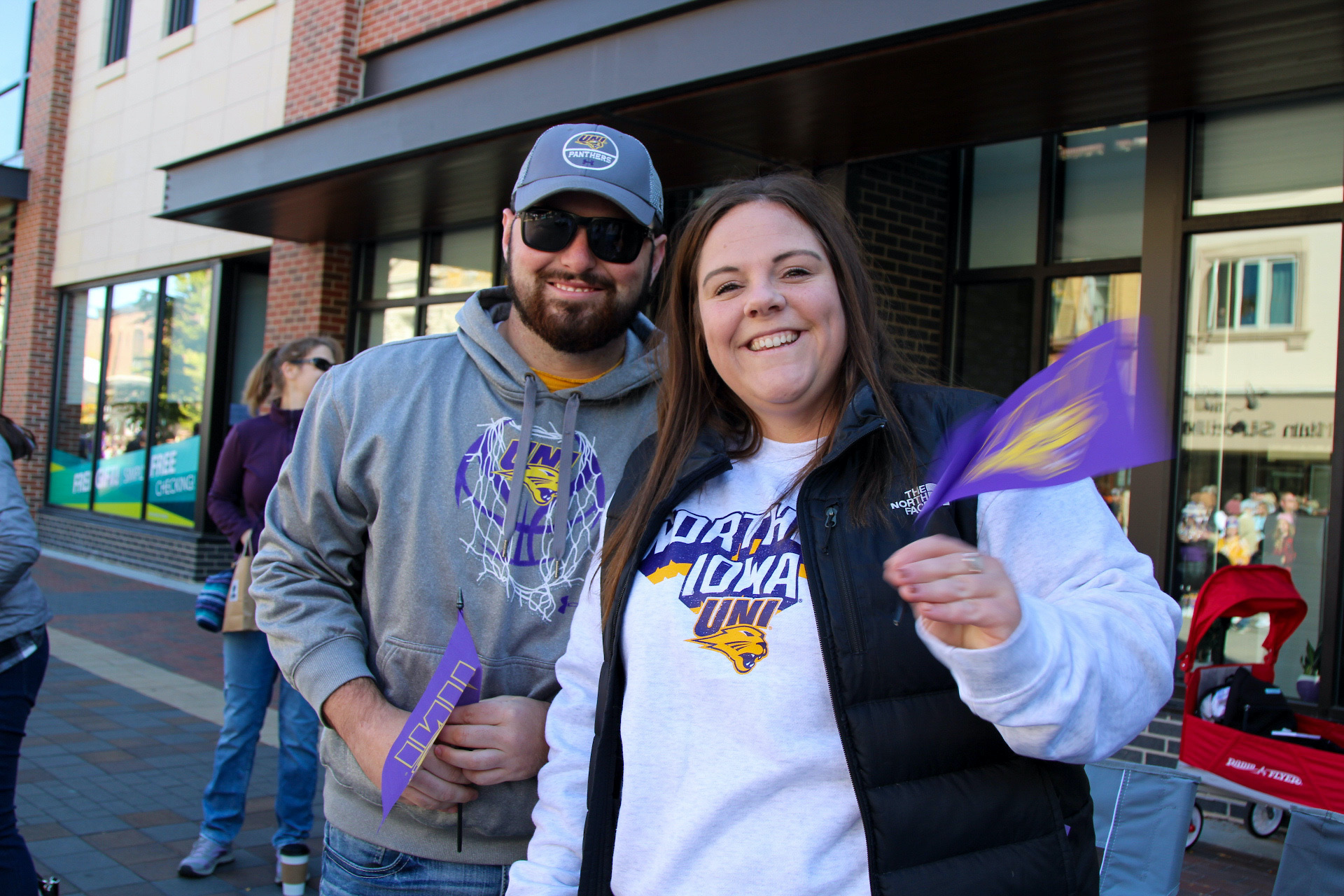 UNI fans on Main Street